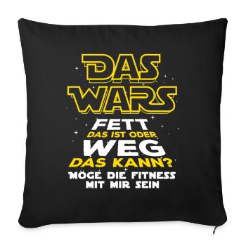 Fat off! Sports & Fitness | New Year's resolutions 2026 - Sofa pillowcase 17,3'' x 17,3'' (45 x 45 cm) - black - Front