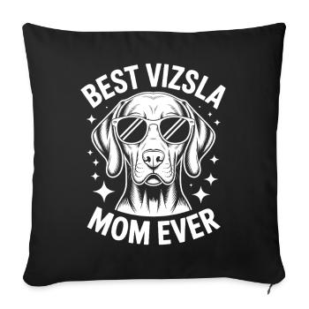 Vizsla disant Maman Maman Drôle de cadeau Vizsla - Housse de coussin décorative 45 x 45 cm - noir - Devant