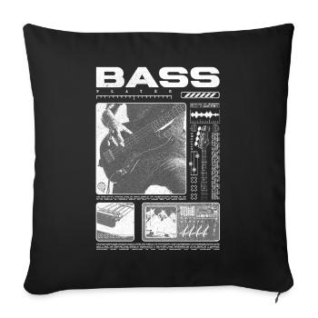Bassiste amateur de basse Streetwear - Housse de coussin décorative 45 x 45 cm - noir - Devant