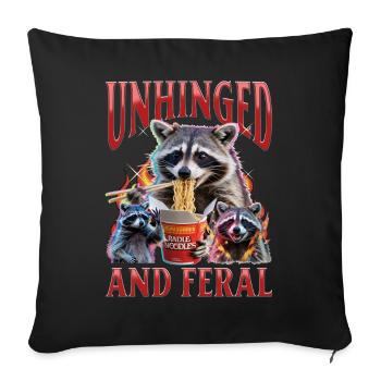 Drôle de raton laveur - Housse de coussin décorative 45 x 45 cm - noir - Devant