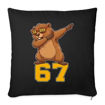 Beaver 67 Sunglasses Party - Sofa pillowcase 17,3'' x 17,3'' (45 x 45 cm) - black - Front