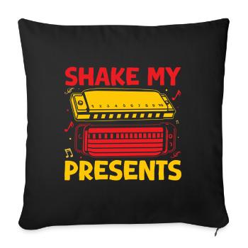 Funny Harmonica Player Shake My Presents Harmonica - Sofakissenbezug 45 x 45 cm - Schwarz - Vorne