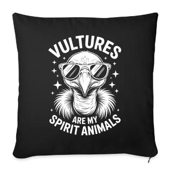 Vulture Saying Bird Funny Vulture Gift - Sofa pillowcase 17,3'' x 17,3'' (45 x 45 cm) - black - Front