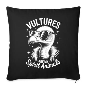 Geier Spruch Vogel Lustiges Geier Geschenk - Sofakissenbezug 45 x 45 cm - Schwarz - Vorne