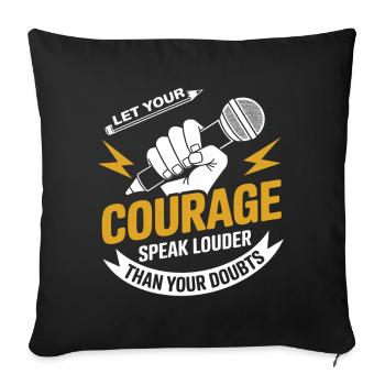 Poésie Slam Speak Loud Slam Poésie - Housse de coussin décorative 45 x 45 cm - noir - Devant