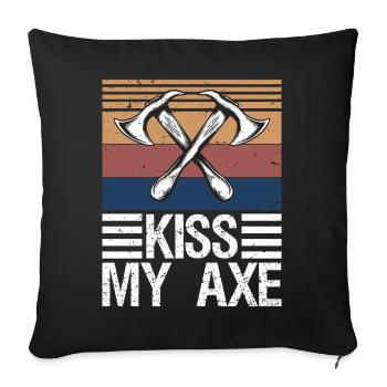Lumberjack Axe Chop Wood Gift - Sofakissenbezug 45 x 45 cm - Schwarz - Vorne