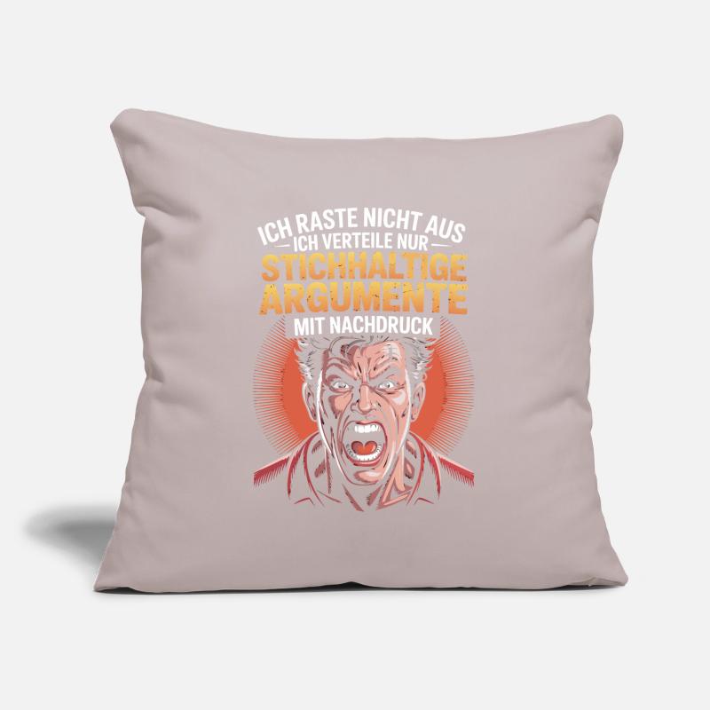 Arguments valides, comique Housse de coussin décorative 45 x 45 cm