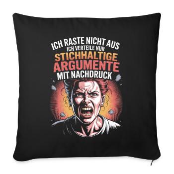 Valid arguments comic woman - Sofa pillowcase 17,3'' x 17,3'' (45 x 45 cm) - black - Front