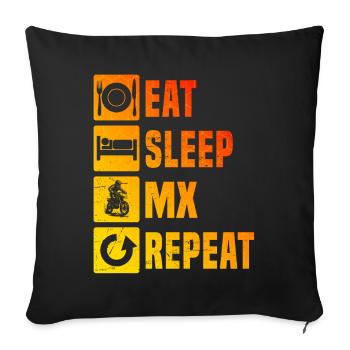 Great Motocross Gift for Motocross - Sofa pillowcase 17,3'' x 17,3'' (45 x 45 cm) - black - Front