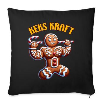 Amusement de force de force de Noël - Housse de coussin décorative 45 x 45 cm - noir - Devant