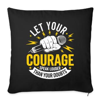 Poetry Slam Speak Loud Slam Poetry - Sofa pillowcase 17,3'' x 17,3'' (45 x 45 cm) - black - Front