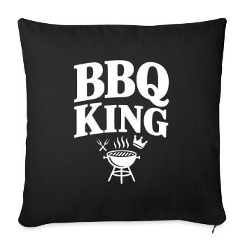 BBQ King - Sofa pillowcase 17,3'' x 17,3'' (45 x 45 cm) - black - Front