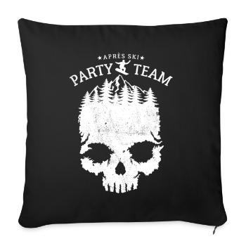 Snowboard | Après Ski Party Team, Winter Sports - Sofa pillowcase 17,3'' x 17,3'' (45 x 45 cm) - black - Front