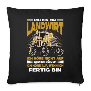 Agriculteur offre des cadeaux agricoles Tracteurs agricoles - Housse de coussin décorative 45 x 45 cm - noir - Devant