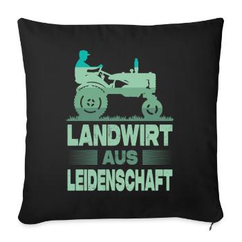 Agriculteur offre des cadeaux agricoles Tracteurs agricoles - Housse de coussin décorative 45 x 45 cm - noir - Devant