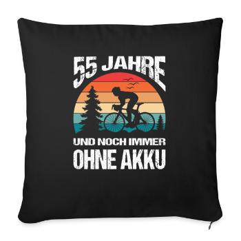 55 Birthday Gifts Bicycle Rider - Sofa pillowcase 17,3'' x 17,3'' (45 x 45 cm) - black - Front