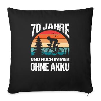 70 cadeaux d’anniversaire Cycliste Vélo - Housse de coussin décorative 45 x 45 cm - noir - Devant