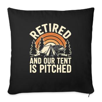 Période de la tente de retraite au camp - Housse de coussin décorative 45 x 45 cm - noir - Devant