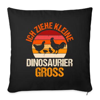 poulets poulets éleveurs de poulets éleveurs poulets d’élevage - Housse de coussin décorative 45 x 45 cm - noir - Devant