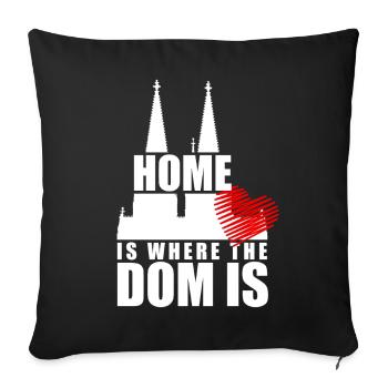 Cologne Home est là où le Dom est Cologne Carnaval Cologne - Housse de coussin décorative 45 x 45 cm - noir - Devant