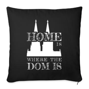 Cologne Home est là où le Dom est Cologne Carnaval Cologne - Housse de coussin décorative 45 x 45 cm - noir - Devant