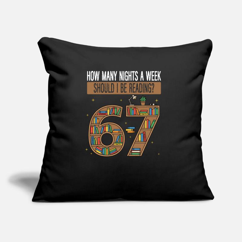 Combien de nuits devrais-je lire le meme 67 Housse de coussin décorative 45 x 45 cm