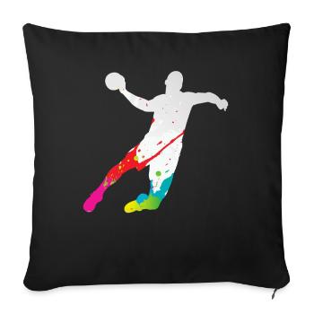 Handball Handball Player Colorful Dad Handball Player - Sofa pillowcase 17,3'' x 17,3'' (45 x 45 cm) - black - Front