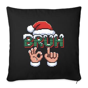 Santa 67 Bruh Christmas Meme - Sofa pillowcase 17,3'' x 17,3'' (45 x 45 cm) - black - Front