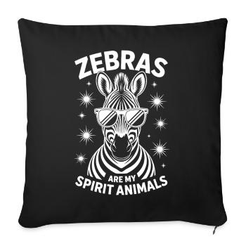 Zebra Saying Funny Zebra Gift - Sofa pillowcase 17,3'' x 17,3'' (45 x 45 cm) - black - Front
