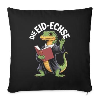 Legal Oath Lizard Funny Reptile Design - Sofa pillowcase 17,3'' x 17,3'' (45 x 45 cm) - black - Front