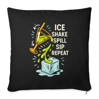 Shaker Stuck Beginner Mixologist - Sofa pillowcase 17,3'' x 17,3'' (45 x 45 cm) - black - Front