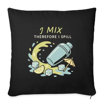Shaker Stuck Beginner Mixologist - Sofa pillowcase 17,3'' x 17,3'' (45 x 45 cm) - black - Front