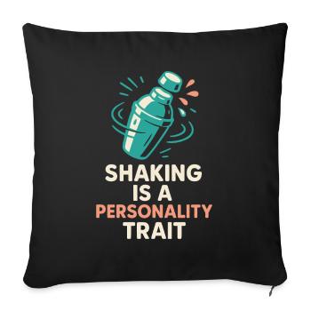 Shaker Stuck Beginner Mixologist - Sofa pillowcase 17,3'' x 17,3'' (45 x 45 cm) - black - Front