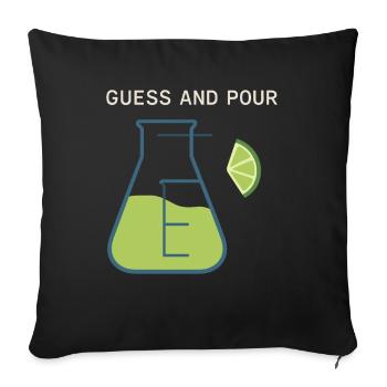 Shaker Stuck Beginner Mixologist - Sofa pillowcase 17,3'' x 17,3'' (45 x 45 cm) - black - Front