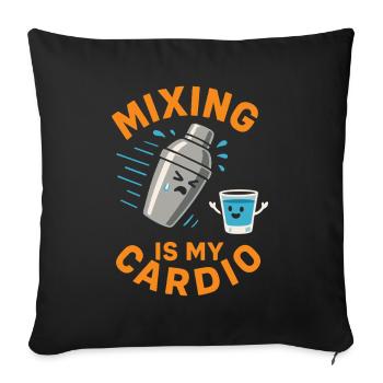 Shaker Stuck Beginner Mixologist - Sofa pillowcase 17,3'' x 17,3'' (45 x 45 cm) - black - Front