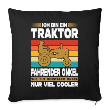 Landwirt Geschenke Landwirtschaft Traktor Bauer - Sofakissenbezug 45 x 45 cm - Schwarz - Vorne