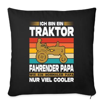 Landwirt Geschenke Landwirtschaft Traktor Bauer - Sofakissenbezug 45 x 45 cm - Schwarz - Vorne