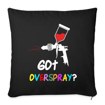 Overspray Colorful Artist Painter Art - Sofa pillowcase 17,3'' x 17,3'' (45 x 45 cm) - black - Front