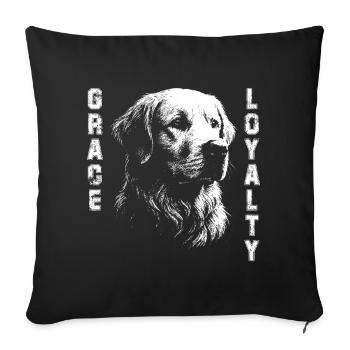 Golden Retriever stylish design - Sofa pillowcase 17,3'' x 17,3'' (45 x 45 cm) - black - Front
