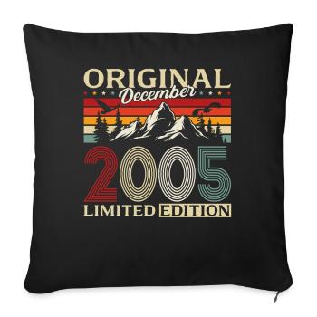 20th Birthday Original December Volume 2005 - Sofa pillowcase 17,3'' x 17,3'' (45 x 45 cm) - black - Front