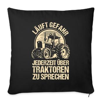 Tractor Farmer Farmer Tractor Driver Tractor - Sofa pillowcase 17,3'' x 17,3'' (45 x 45 cm) - black - Front