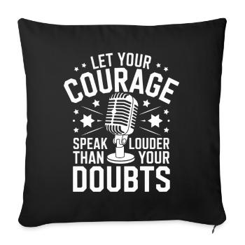 Poésie Slam Speak Loud Slam Poésie - Housse de coussin décorative 45 x 45 cm - noir - Devant