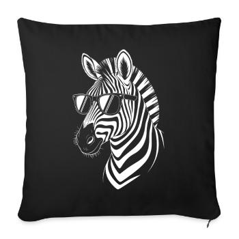 Zebra Saying Funny Zebra Gift - Sofa pillowcase 17,3'' x 17,3'' (45 x 45 cm) - black - Front