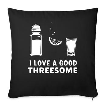 Three-Pleasure Cocktail Talk - Sofa pillowcase 17,3'' x 17,3'' (45 x 45 cm) - black - Front