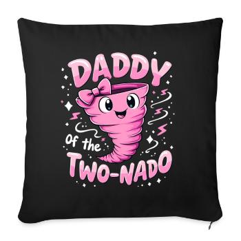 Daddy Two-Nado Pink Swirl - Sofa pillowcase 17,3'' x 17,3'' (45 x 45 cm) - black - Front