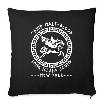 Camp HalfBlood Long Island Sound Half Blood Neu - Sofakissenbezug 45 x 45 cm - Schwarz - Vorne