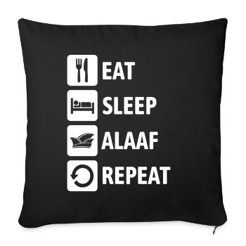 Mange Dors Alaaf Répéte - Carnaval, Carnaval - Housse de coussin décorative 45 x 45 cm - noir - Devant