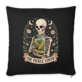 Funny The Pickle Lover Tarot Card - Sofa pillowcase 17,3'' x 17,3'' (45 x 45 cm) - black - Front