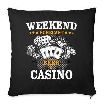Joueurs de casino casino - Housse de coussin décorative 45 x 45 cm - noir - Devant