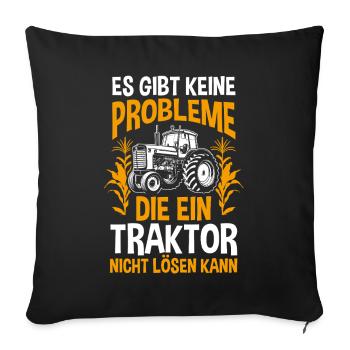 Tracteur Fermier Fermier Conducteur de tracteur Tracteur - Housse de coussin décorative 45 x 45 cm - noir - Devant